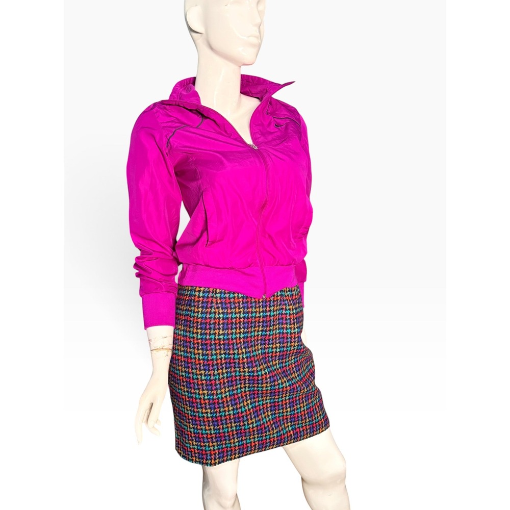 Vintage Nike Athletic Dept Magenta Pink Full Zip Windbreaker Jacket Womens S